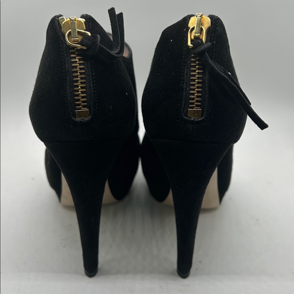 Miu Miu Sexy Black Suede Stiletto Heel Ankle Boots Shoes **Size 37.5/US 7.5** 🔥🔥 - Picture 6 of 13